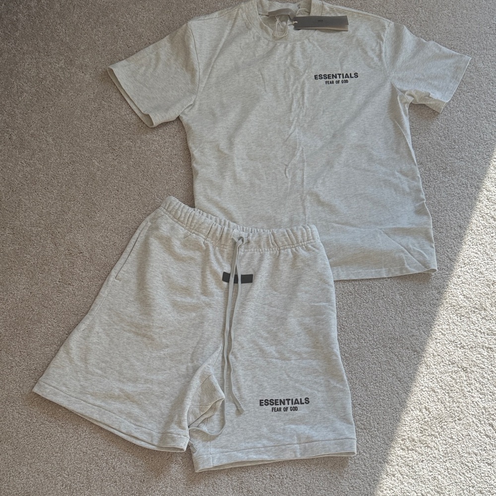 Men’s Essentials FOG Light Gray Tee and Shorts Combo